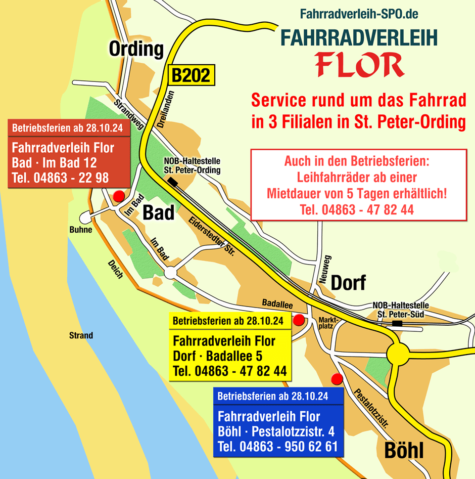 Fahrradverleih Flor in St. Peter-Ording / SPO